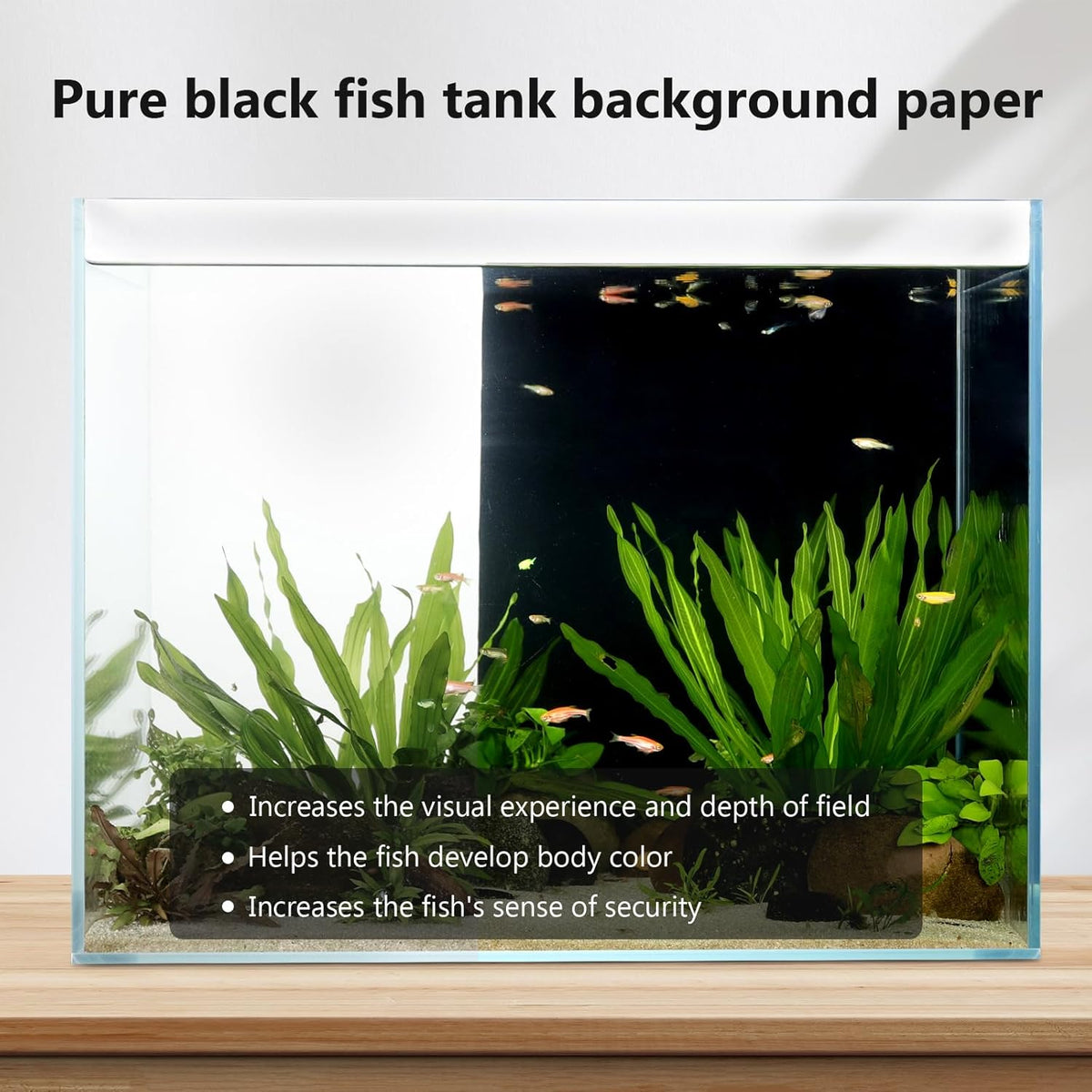 Aquarium Background Paper Decor Fish Tank Backdrop Wallpaper Electrostatic Adhesive, No Glue, Easy