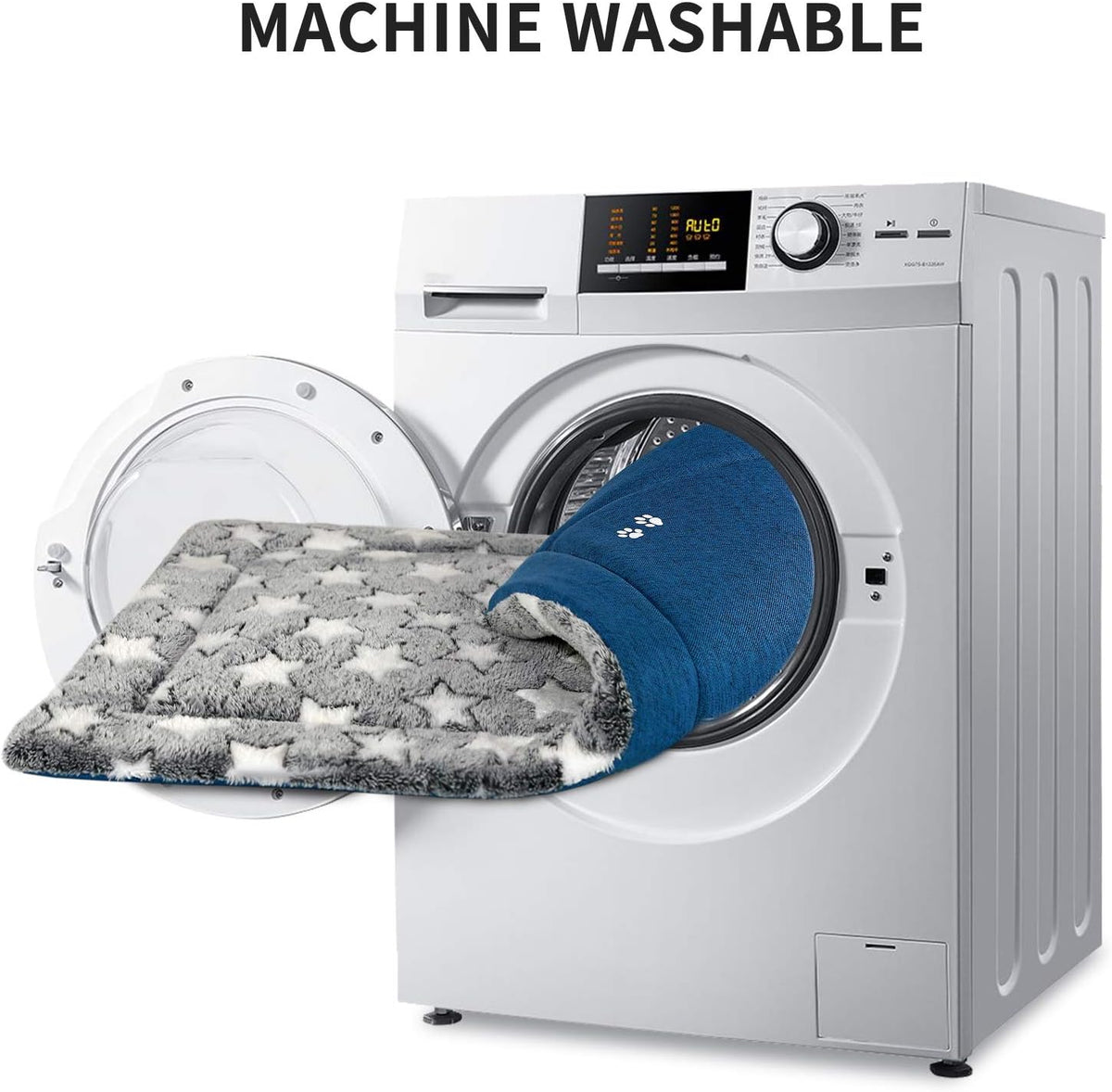 KROSER Fancy Crate Pad Bed Mat Reversible (Cool & Warm), Machine Washable, for Small to XXX-Large