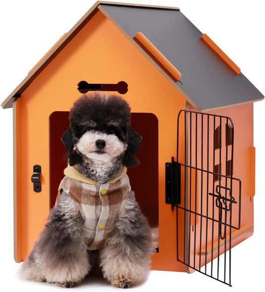 Dog House Indoor for Small Dogs or Cats, Cozy Wooden Design, Small Indoor Bed House, with Air Vents