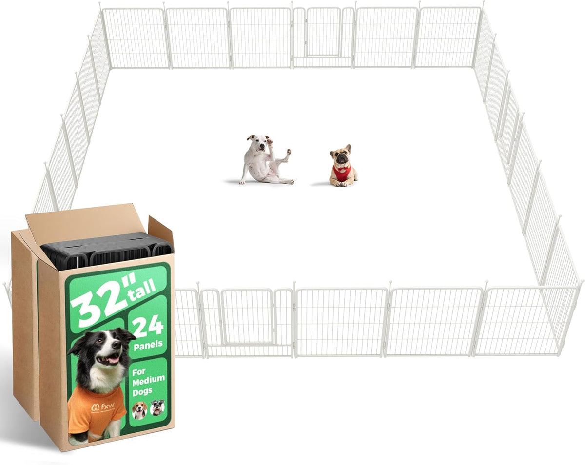 FXW Rollick Unleashed Dog Playpen for Indoor, Yard, RV Camping, 32 inch 24 Panels for Small and