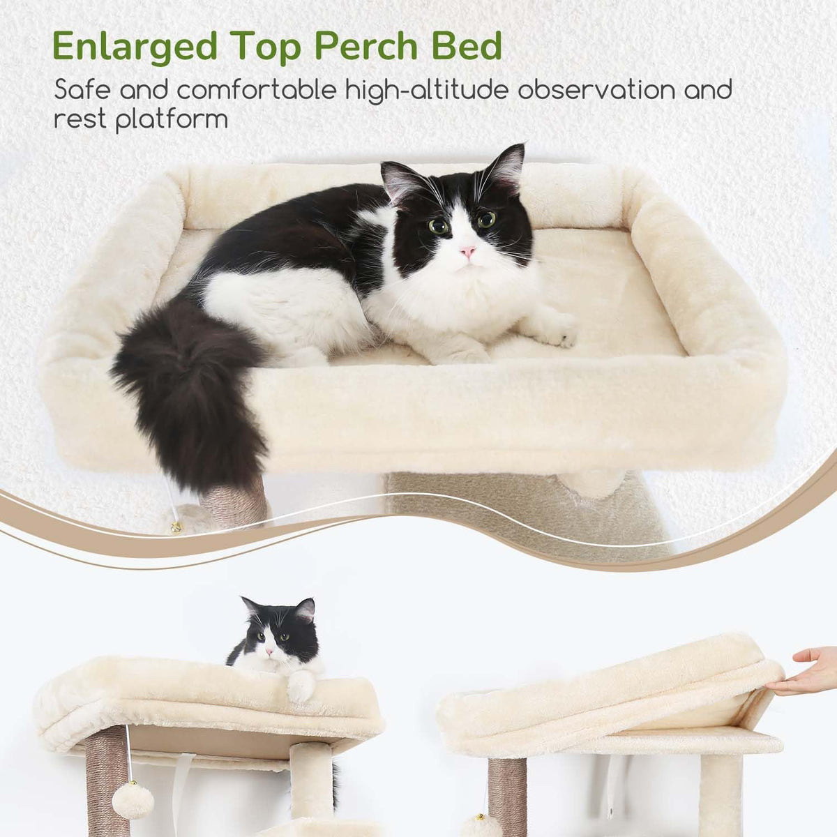 Globlazer Heavy Duty Cat Tree Tower, 70inch Sturdy Cat Tree for Indoor Cats Sturdy Large Cat Tower