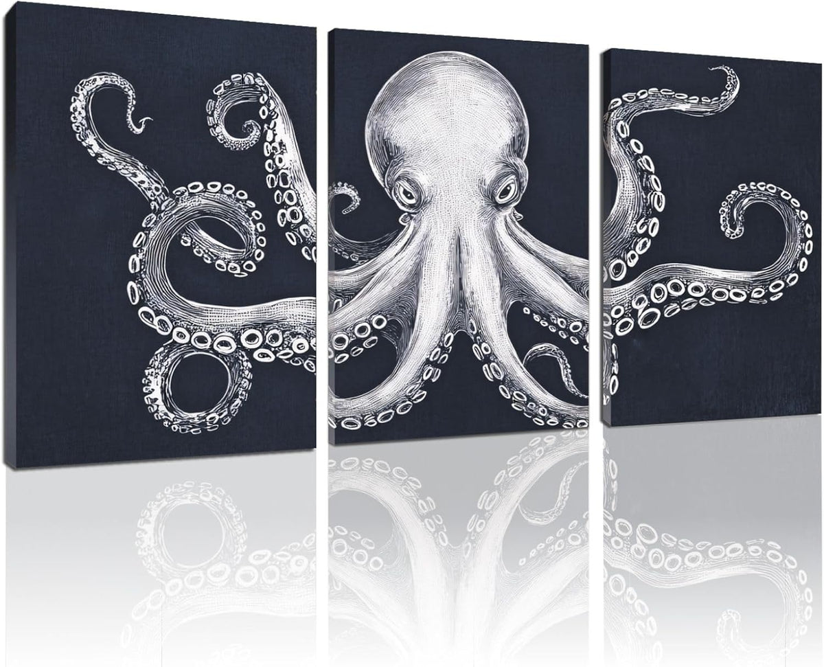 Octopus Wall Decor, Octopus Canvas Wall Art, Ocean Wall Decor,Sea Animal Canvas to Paint for