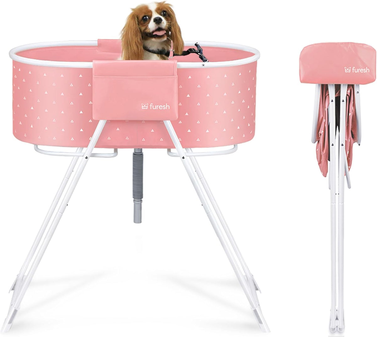 Little Dipper Dog Bath Tub and Wash Station for Bathing Shower and Grooming, Elevated Foldable and