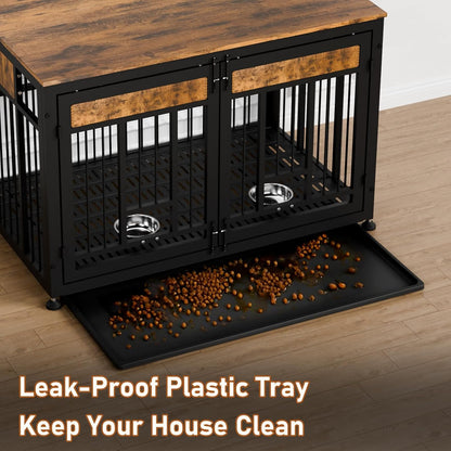 48 Inch Heavy Duty Dog Crate Furniture for Large Dogs, Decorative Pet House End Table, Extra Large