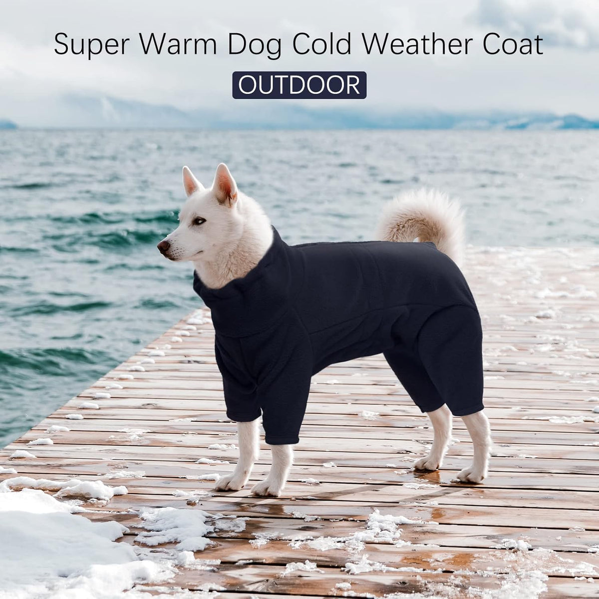 ROZKITCH Dog Pajama with Leg Warmers, Pet Windproof Warm Cold Weather Jacket Vest Cozy Jumpsuit