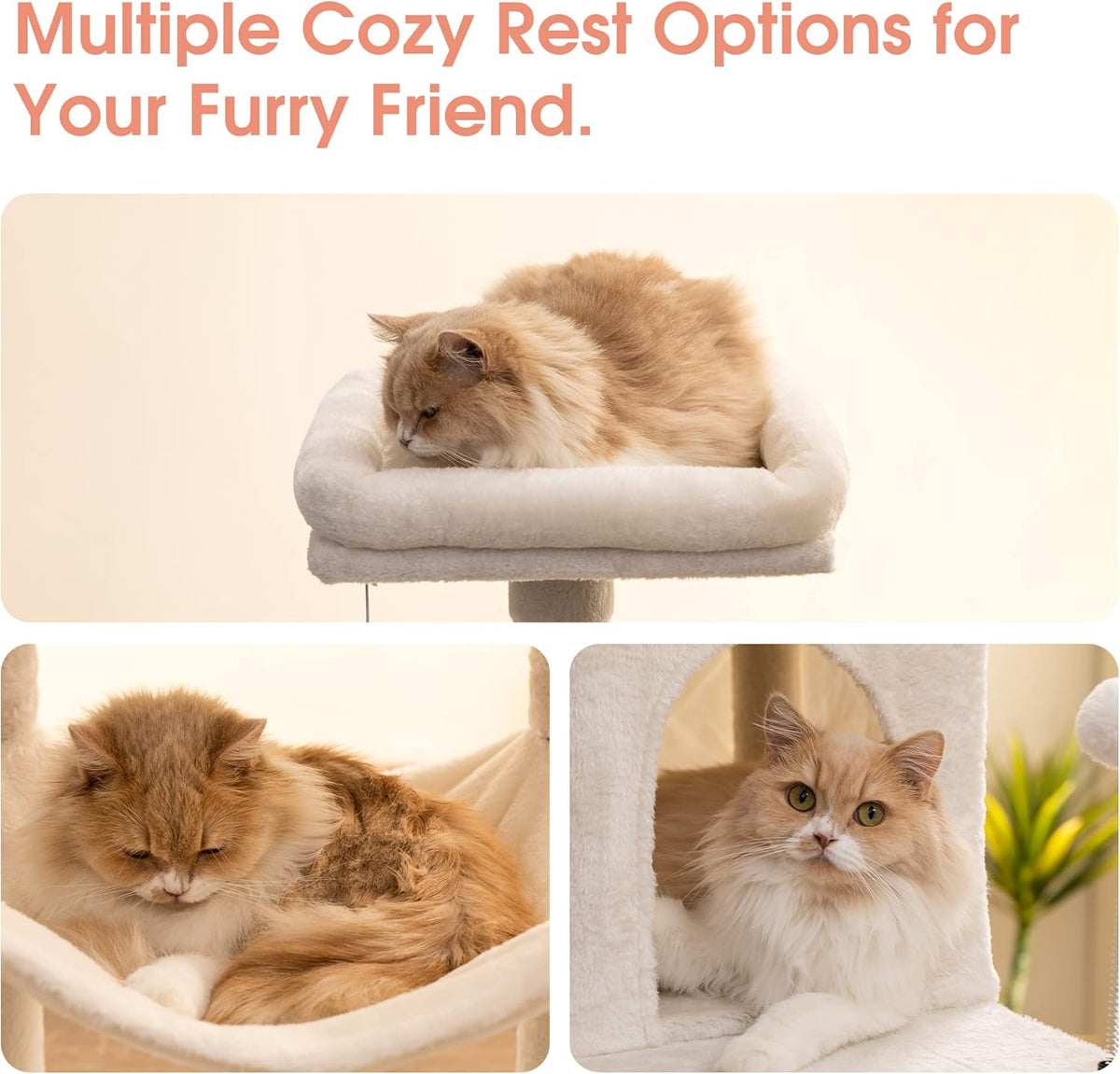 MWPO 70.1-Inch Large Cat Tree, Multi-Level Tall Cat Tower for Indoor Cats, Plush Cat Condo with Big