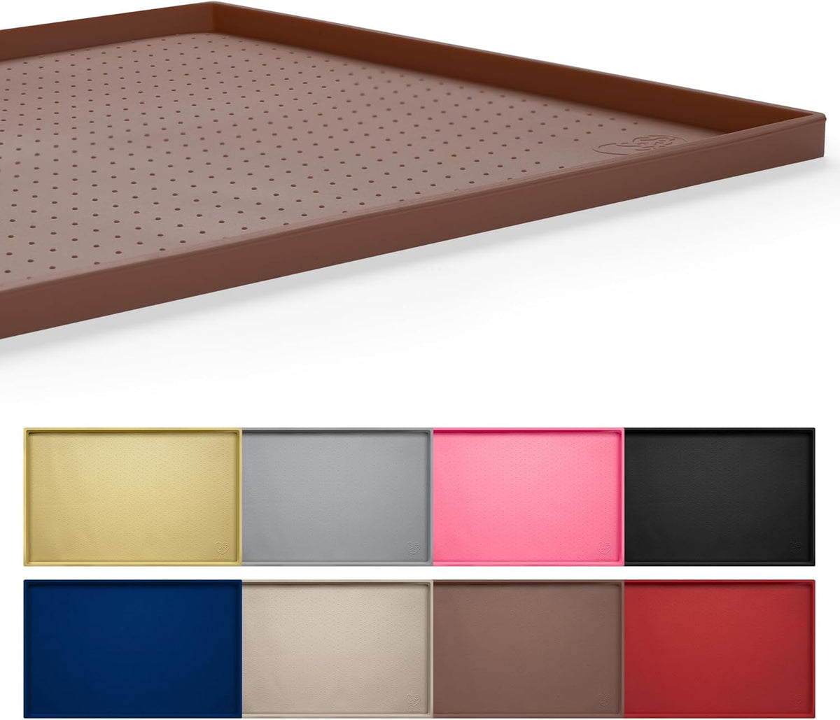 Hubulk Dog Feeding Mat,100% Waterproof Food Grade Silicone Pet Food and Water Bowl