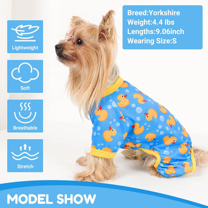 Dog Pajamas Small Sized Dogs Stretchable Summer Dog Clothes Pjs 4 Legs Girl Boy Cute Soft Puppy