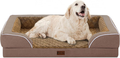 Orthopedic XL Dog Bed for Extra Large Dogs, Waterproof Memory Foam Dog Beds with Sides, Non-Slip
