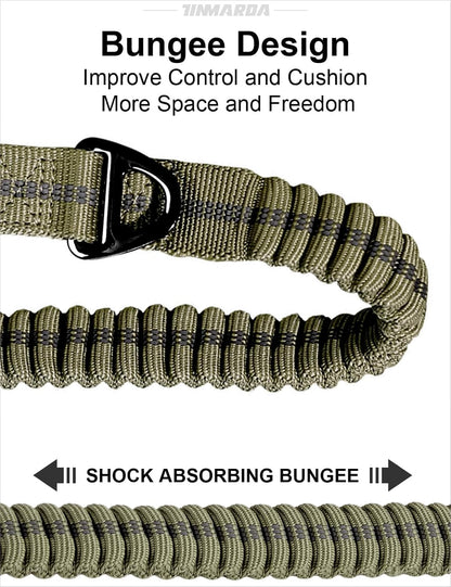 Heavy Duty Dog Leash with 2 Padded Handles & Advanced Easy Metal Clip, 4-6FT Shock Absorbing No