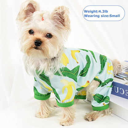 Dog Pajamas Pjs Spring Summer Dog Clothes for Small Dogs Girl - Boy - Medium Size Dogs, Soft