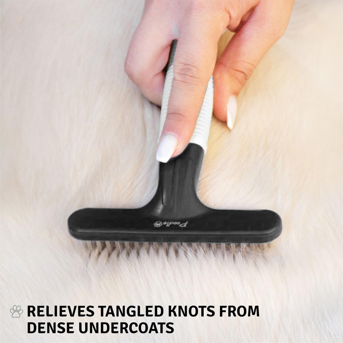 POODLIE Poodle Pet Dog Grooming Rake | Dematting Tool with Stainless Steel Shedding Comb for Pets |