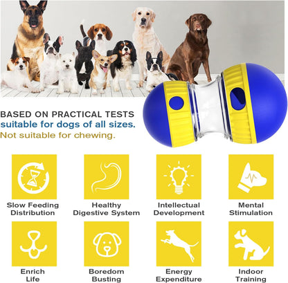 Dog Treat Dispensing Puzzle Toy Adjustable Food Dispenser Slow Feeder Puppy Enrichment Training