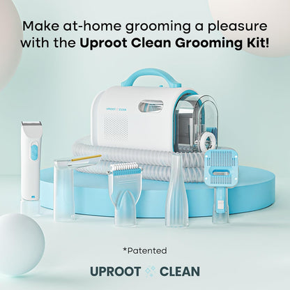 Uproot Clean Pet Groomer Vacuum Kit 7 in 1 - Cat & Dog Grooming Kit with Brush, Detangle, Deshed