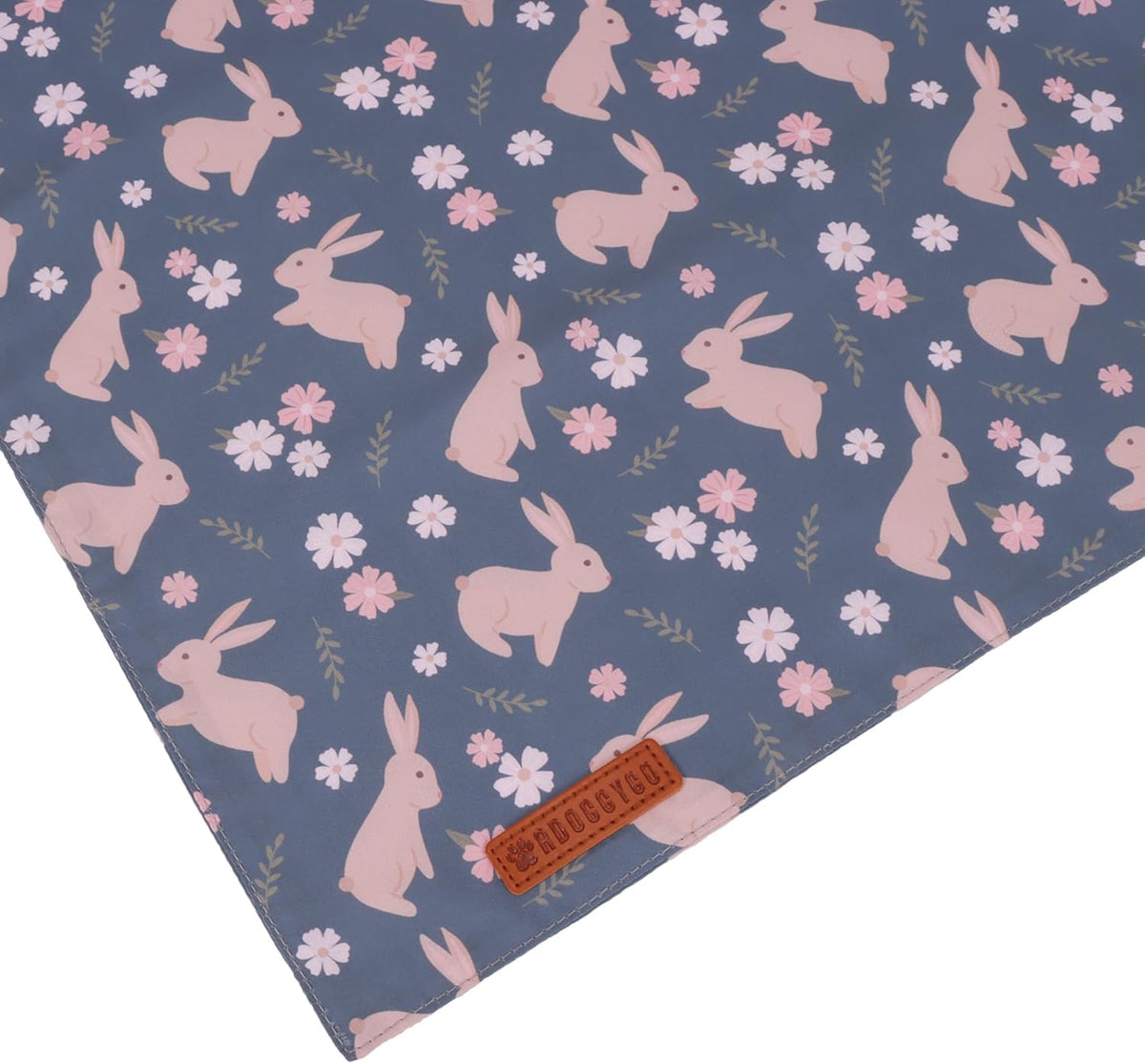 ADOGGYGO Easter Dog Bandanas, Reversible Bunny Floral Pet Scarf, Multi Size Offered, Rabbit Easter