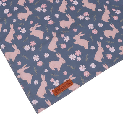 ADOGGYGO Easter Dog Bandanas, Reversible Bunny Floral Pet Scarf, Multi Size Offered, Rabbit Easter