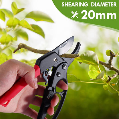 Ultra Sharp Germany Steel Pruning Shears - Cuts 3X Easier, Weak Hand Arthritis Snips