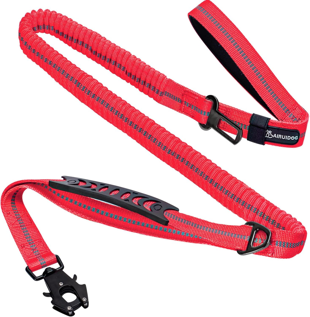 Heavy Duty Bungee Dog Leashes, 4-6FT Shock Absorbing Tactical Dog Leash with 2 Padded Handles