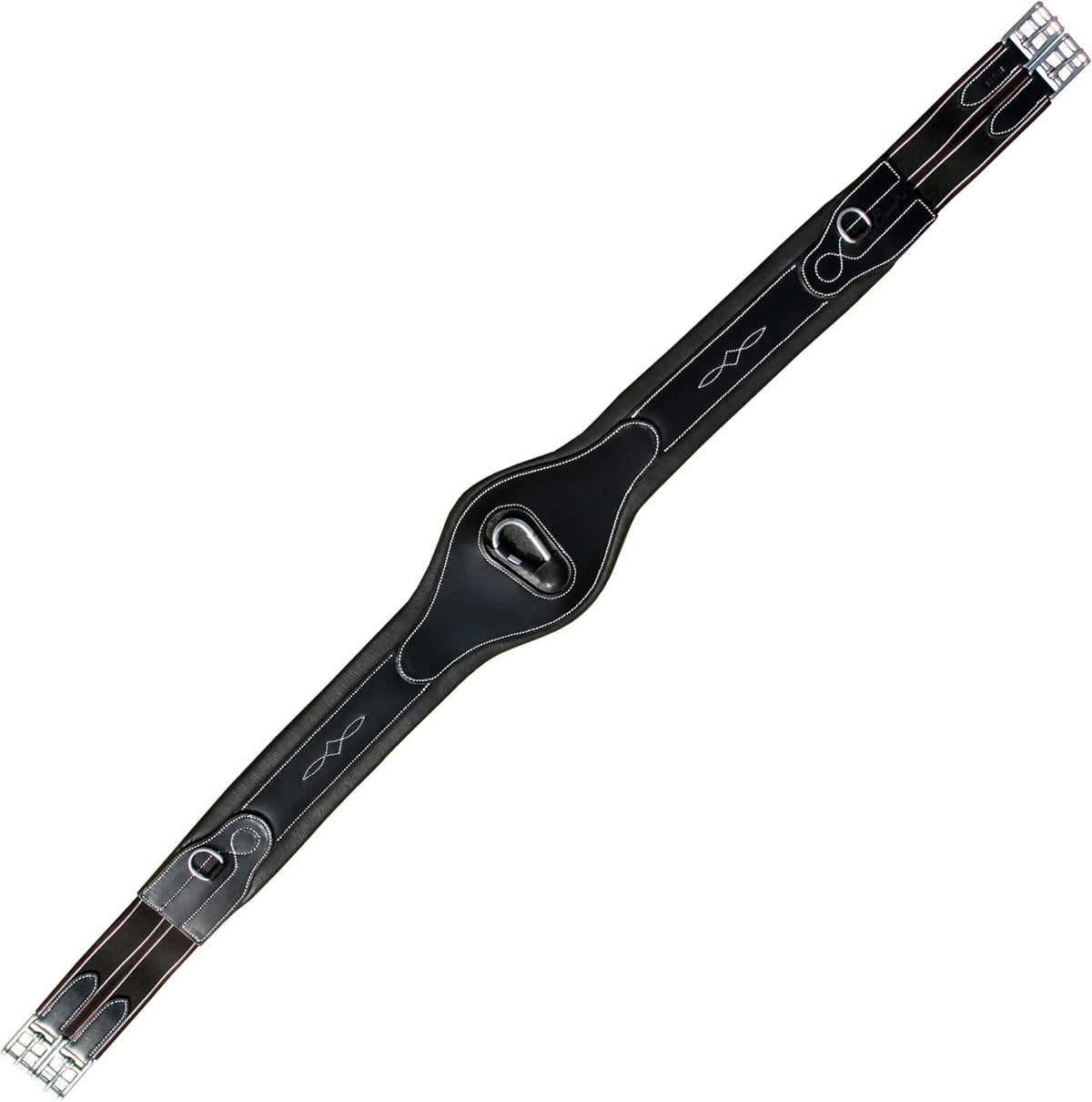 Exion Designer Anatomic Snap Over Lay Girth | Comfortable Leather Horse Girth for English Saddles |