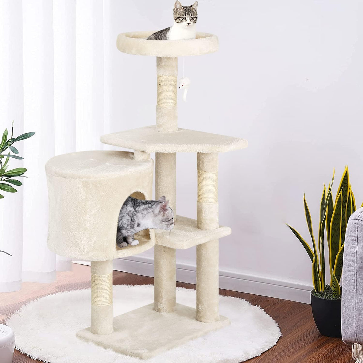 BestPet Cat Tree 36 inch Tall Scratching Toy Activity Centre Cat Tower Cat Condo Multi-Level