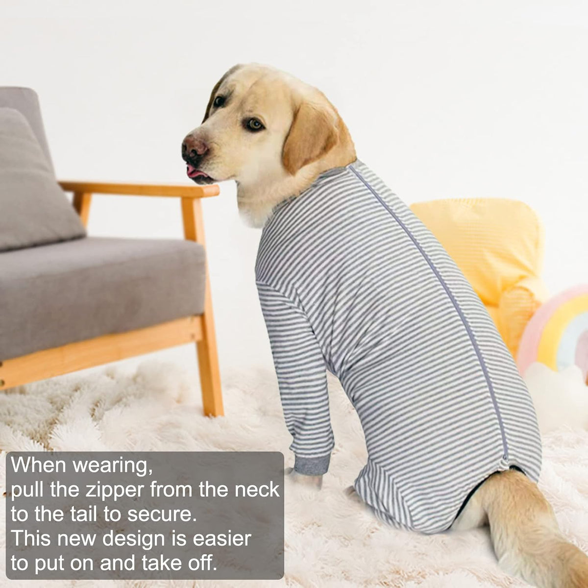 Yeapeeto Dog Onesie Surgery Recovery Suit for Large Medium Bodysuit Dogs Pajamas PJS Full Body for