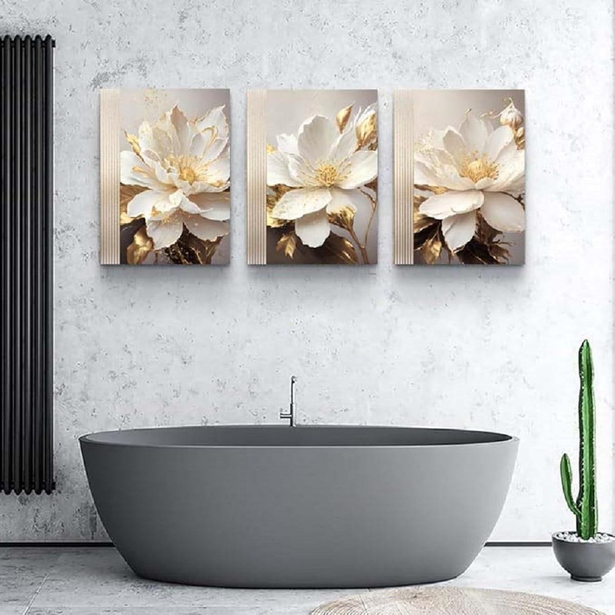 Yxbhhym Flower Canvas Wall Decor Living Room Bathroom Wall Art Paintings for Bedroom Wall Art
