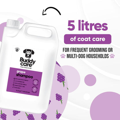 Grape Dog Shampoo by Buddycare | Deep Cleansing Shampoo for Dogs | Fresh Scented | with Aloe Vera