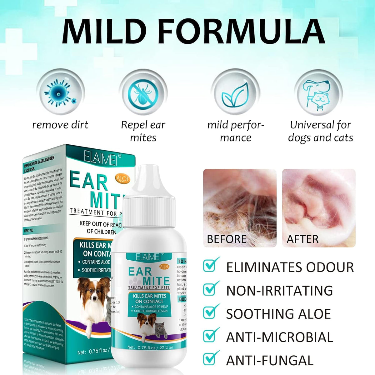 Ear Mite Treatment for Dogs, Dog Ear Infection Treatment, Ear Mite Treatment for Dog Yeast