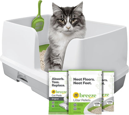 Purina Tidy Cats Non Clumping Litter System, Breeze XL All-in-One Odor Control & Easy Clean Multi