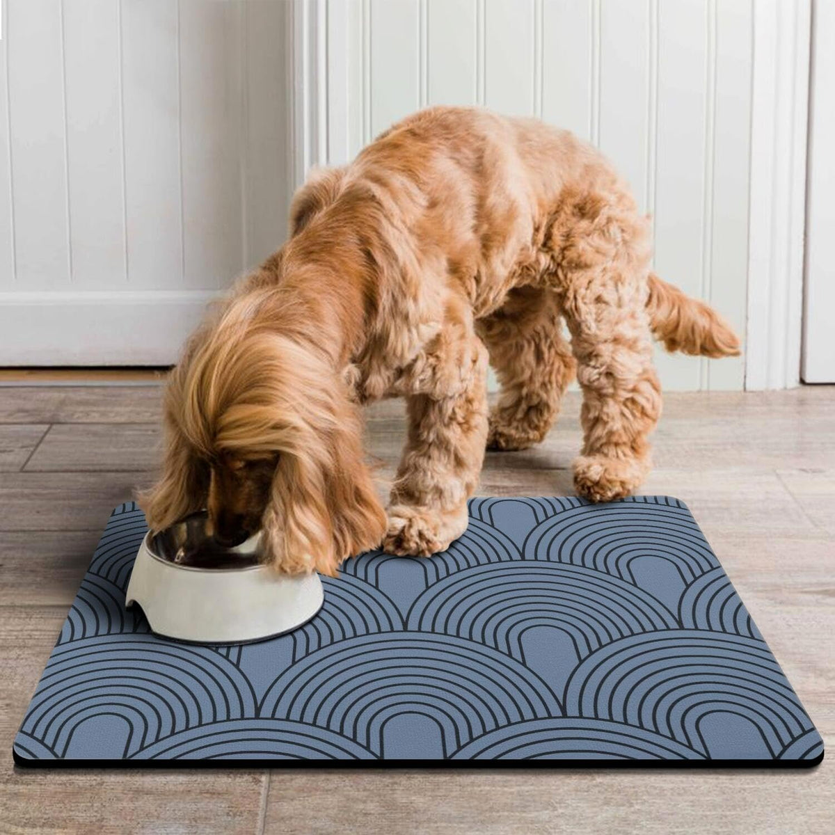 Dog Food Mats for Floors Absorbent, Pet Cat Food Mat - Quick Dry Dog Mat for Food and Water Boho