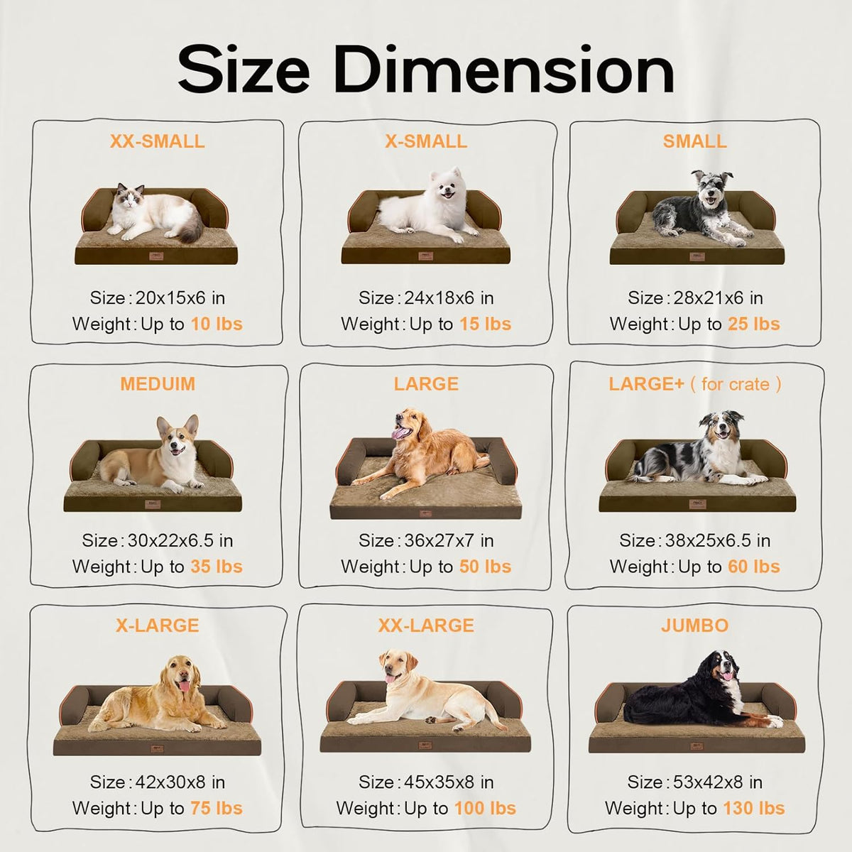 Extra Large Dog Bed-Orthopedic Waterproof XL Dog Bed for XLarge Extra Big Dogs - Foam Couch Sofa