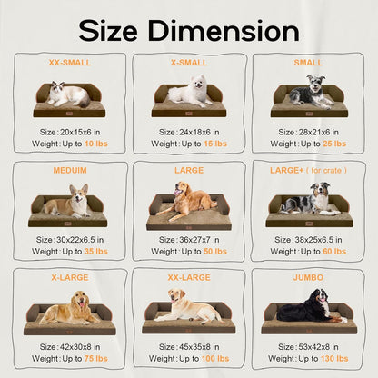 Extra Large Dog Bed-Orthopedic Waterproof XL Dog Bed for XLarge Extra Big Dogs - Foam Couch Sofa