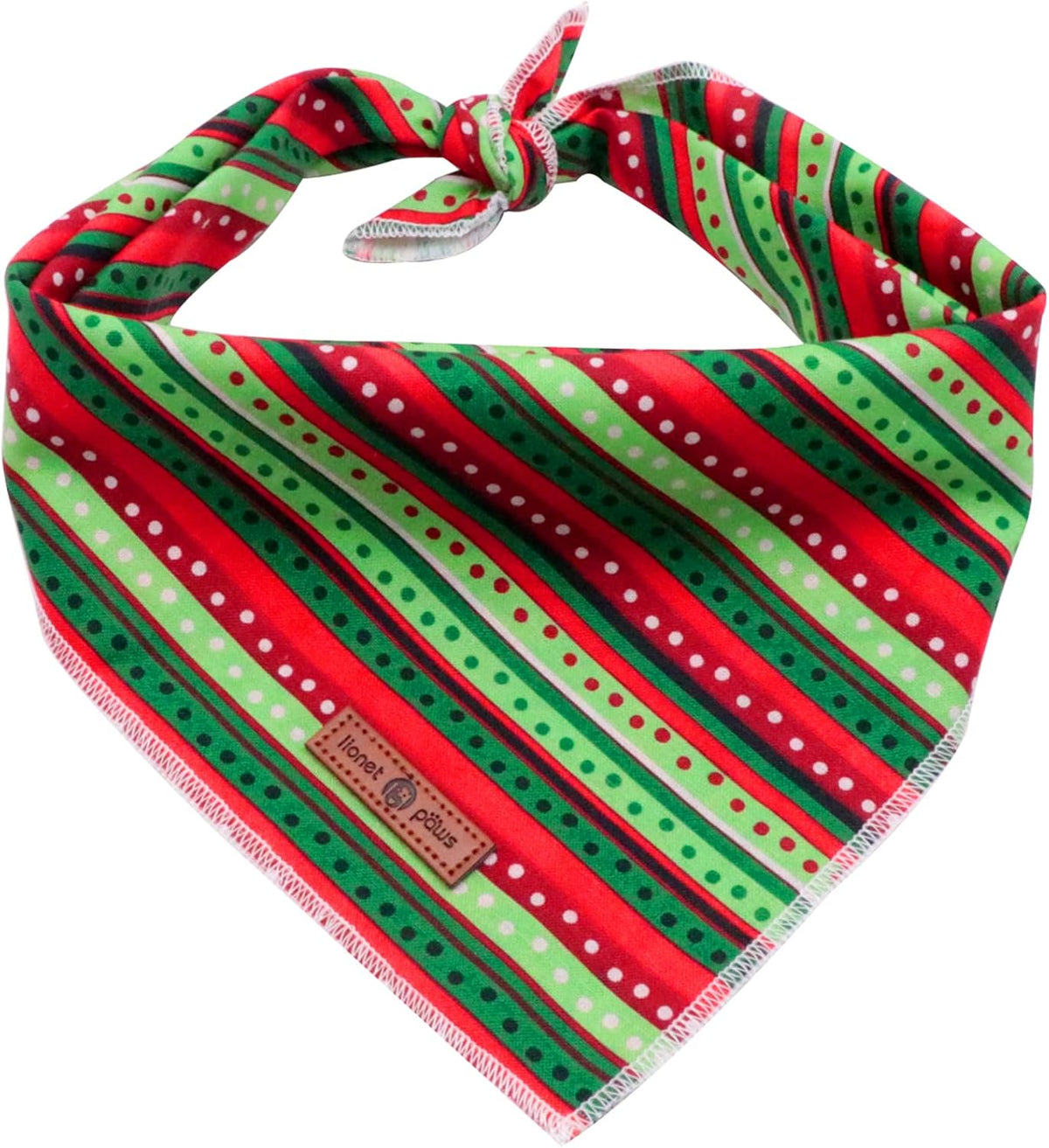 lionet paws Christmas Dog Bandana,Fabric Dogs Kerchief for Small Medium Large Dogs,Dog Cotton