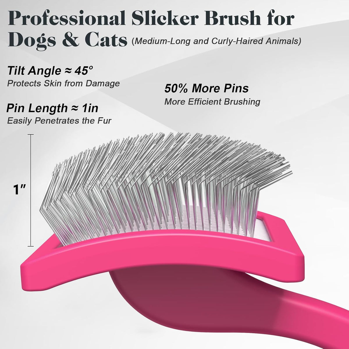 2PCS Slicker Brush for Dogs & Pet Comb,Professional Dog Grooming Brush