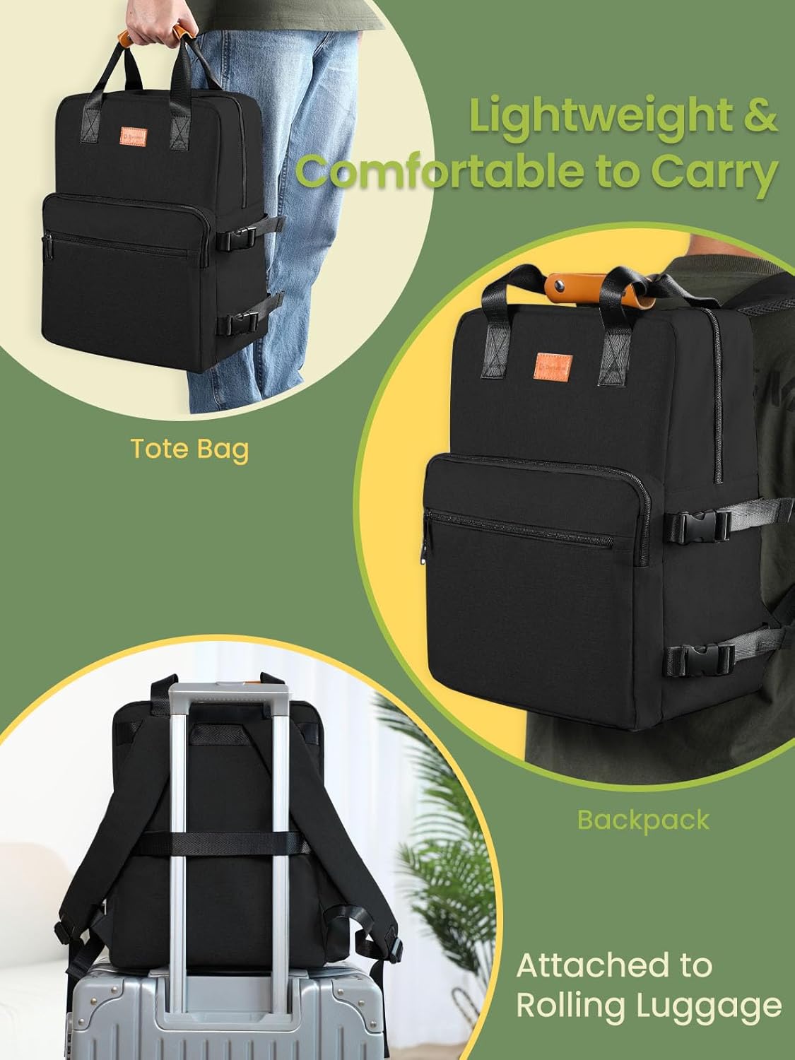 Dog Travel Bag, 25L Airline Approved Dog Travel Backpack for Pet Travel Accessories with 2 Food