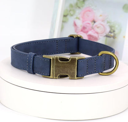Didog Soft Leather Dog Collar, Durable Heavy Duty Dog Collars with Quick Release Metal Buckle