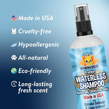 Bodhi Dog Waterless Shampoo - Natural Dry Shampoo for Dogs & Cats - Neutralizes Pet Odor - No Rinse