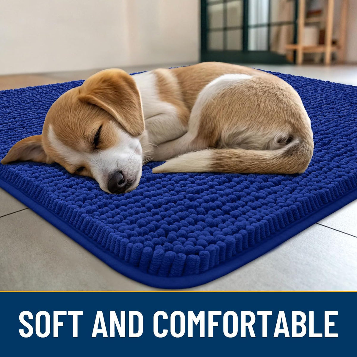 Smiry Dog Door Mat for Muddy Paws 30x20, Absorbs Moisture and Dirt Doormat, Non-Slip Washable Quick