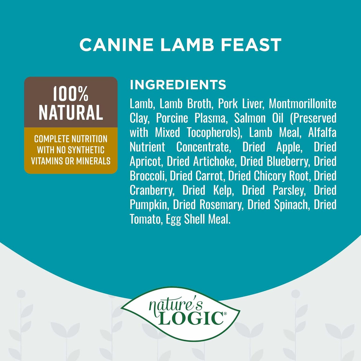 Nature's Logic Grain-Free Canned Dog Food - 95% Animal Proteins - 100% Natural Wet Dog Food Cans