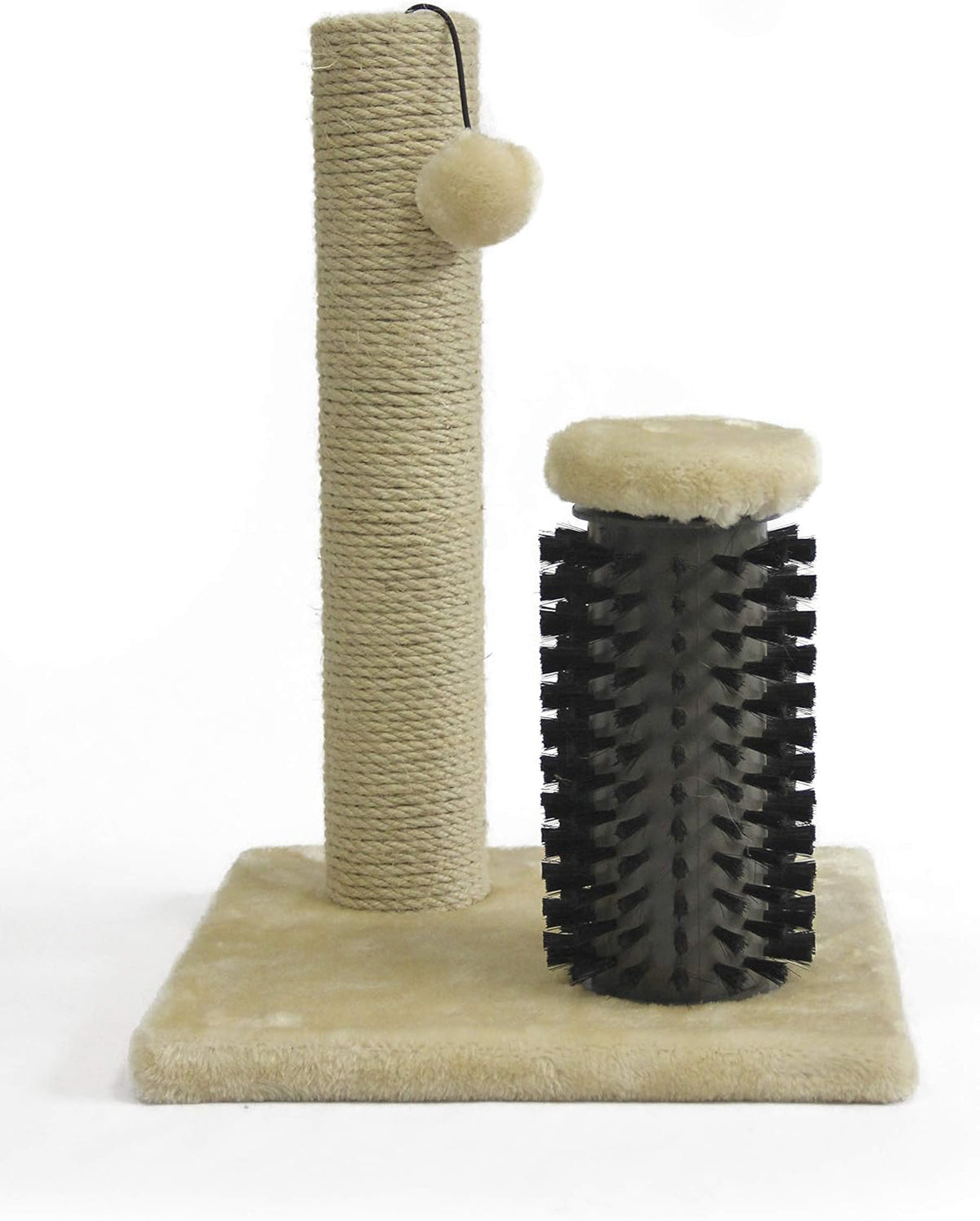 Amazon Basics Cat Scratcher - Indoor Classic Single Cat & Kittens Scratching Post with Brush, Small