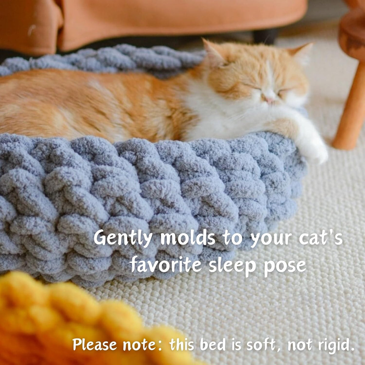 Cat Nest Bed – Premium Handwoven Washable Extra Soft Round Cave House Furniture for Indoor Kitten