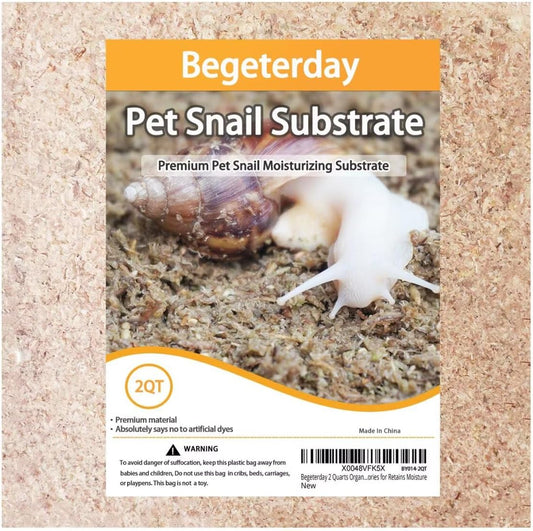 2 Quarts Organic Fiber Substrate for Pet Snail, Ideal Snail Terrarium Accessories for Retains