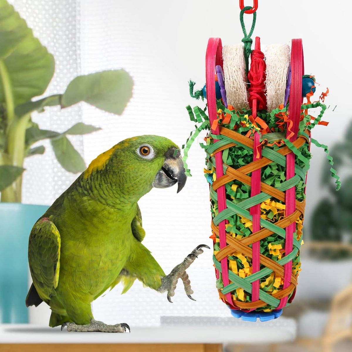 Kyouki Parakeets Toys, 2 PCS Bird Chewing Toys – Perfect for Cockatoos, Conures, Love Birds, Small