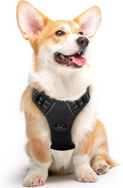 Eagloo Dog Harness Medium Sized Dog, No Pull Service Vest with Reflective Strips and Control