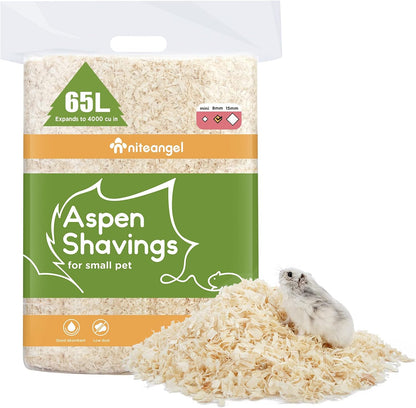 Niteangel Aspen Shaving Hamster Beddings for Syrian Dwarf Hamster Gerbil Mice Degu Rat Rabbit Bunny