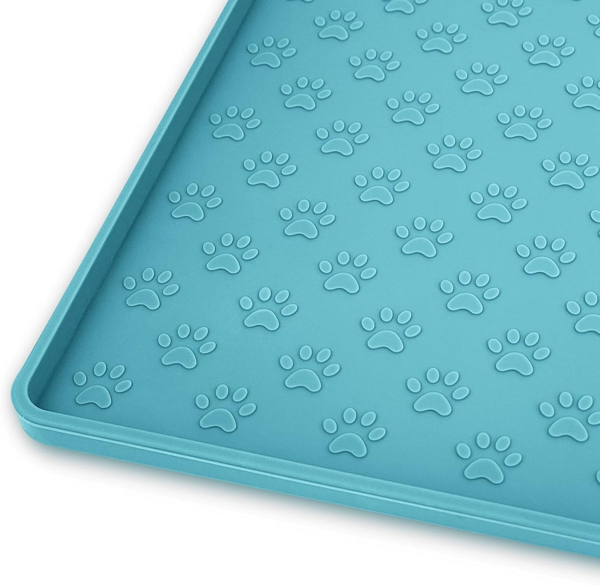 Ptlom Dog Food Mat Anti-Slip Pet Bowl Mats for Food and Water, High-Lips Pet Placemat Prevent Messy