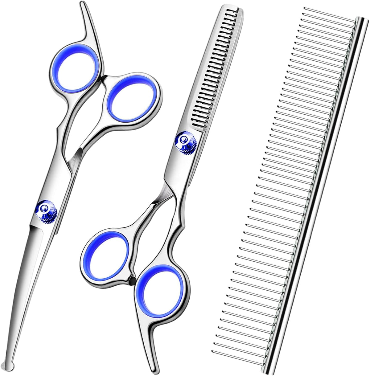 Professional Dog Grooming Scissors Kit, Titanium Coated Dog Scissors for Grooming, Grooming Shears