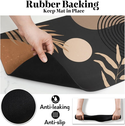 Dog Food Mats for Floors Super Absorbent, Pet Cat Food Mat - Non Slip Dog Bowl Mats for Food and
