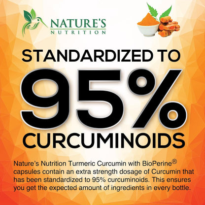 Turmeric Curcumin Supplement 1950mg - 95% Curcuminoids with Organic Turmeric & BioPerine Black