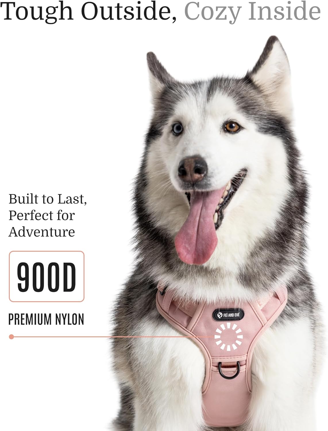 2025 New Edition, Fei & Eve MagEase Dog Harness - 3-Second Magnetic Buckles | 3-Point No-Pull